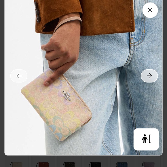 Coach Pastel Logo Wristlet in Pink, Yellow, Blue and Mint - Picture 3 of 4